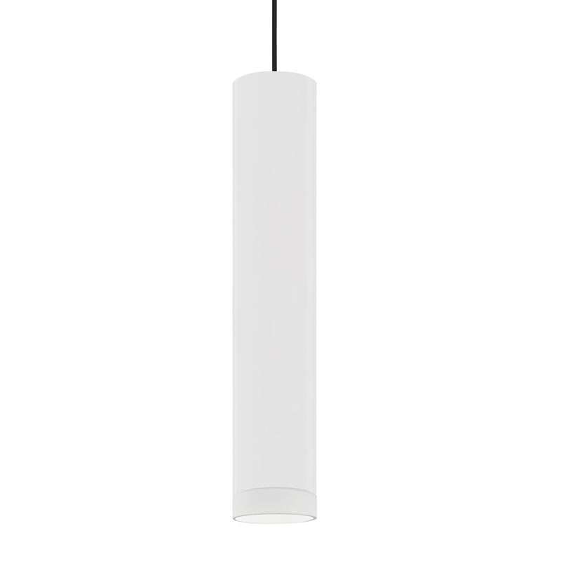 Besa Lighting Cafe 12 1-Light LED Pendant | Contemporary Black and White Glass | Kitchen Island & Dining Room | Model 1XT-CAFE12WF-LED-BK