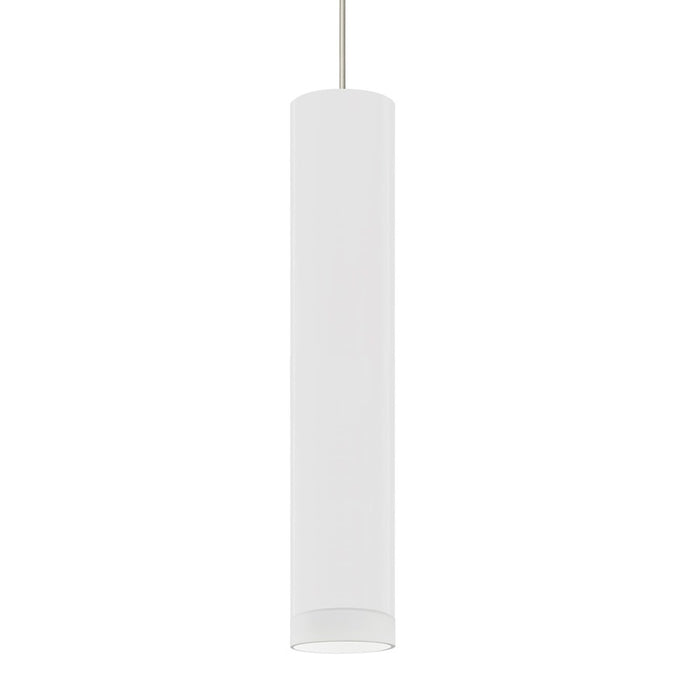 Besa Lighting Cafe 12 1LT LED Cord Pendant, Nickel/White - 1XT-CAFE12WF-LED-SN