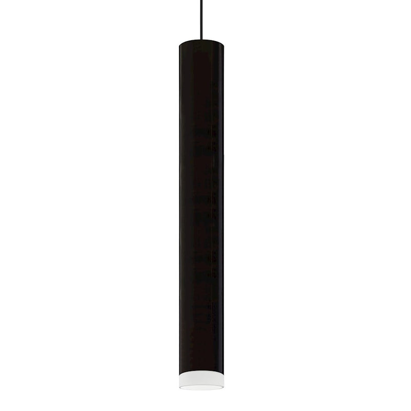Besa Lighting Cafe 18 1-Light LED Pendant | Contemporary Black and Black Glass | Kitchen Island & Dining Room | Model 1XT-CAFE18BF-LED-BK