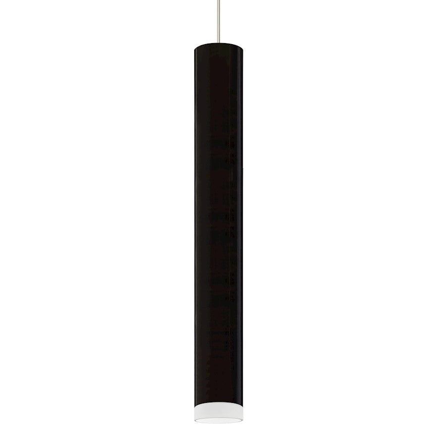 Besa Lighting Cafe 18 1LT LED Cord Pendant, Nickel/Black - 1XT-CAFE18BF-LED-SN