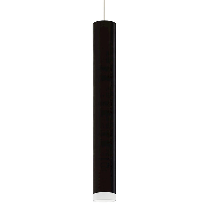 Besa Lighting Cafe 18 1 Light Cord Pendant, Satin Nickel/Black - 1XT-CAFE18BF-SN