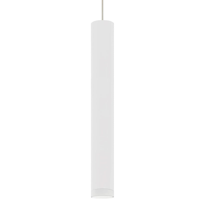 Besa Lighting Cafe 18 1-Light LED Pendant | Contemporary Satin Nickel and White Glass | Kitchen Island & Dining Room | Model 1XT-CAFE18WF-LED-SN
