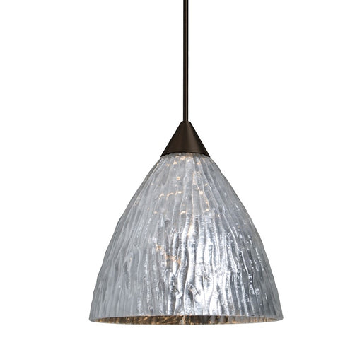 Besa Lighting Eve 1 Light Cord Pendant, Bronze/Silver - 1XT-EVESS-BR