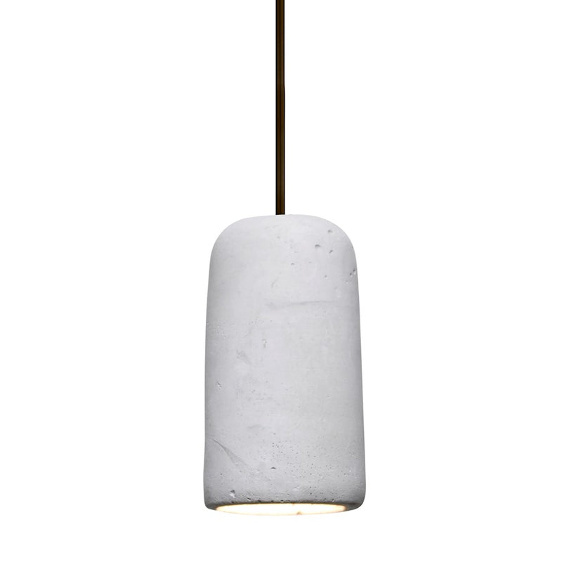 Besa Lighting Glide 2in 1-Light LED Mini Pendant | Industrial Bronze and Gray Concrete | Kitchen Island & Task Lighting | Model 1XT-GLIDENA-LED-BR