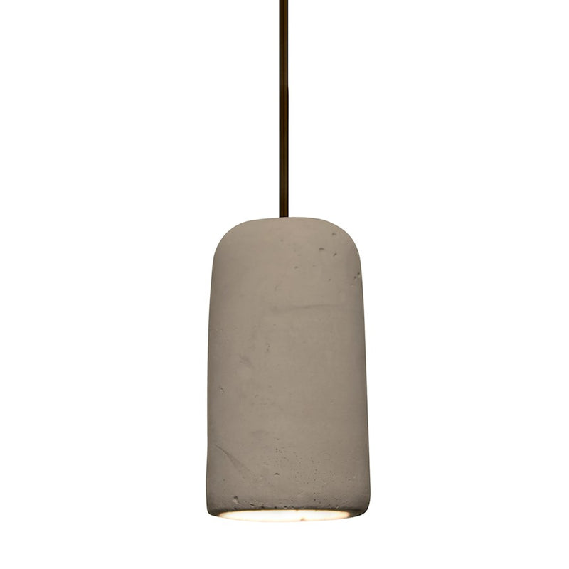 Besa Lighting Glide 4in 1-Light LED Pendant | Industrial Bronze and Tan Concrete | Kitchen Island & Dining Room | 2 x 4 in | Model 1XT-GLIDETN-LED-BR