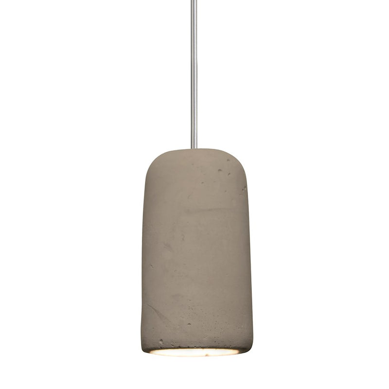 Besa Lighting Glide 4in 1-Light LED Pendant | Industrial Satin Nickel and Tan Concrete | Kitchen Island & Dining Room | Model 1XT-GLIDETN-LED-SN