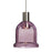 Besa Lighting Kiba 1 Light LED Pendant, Satin Nickel/Purple - 1XT-KIBAPL-LED-SN