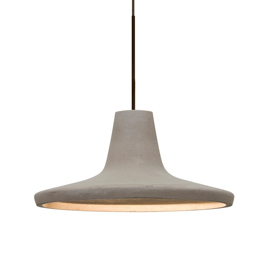 Besa Lighting Modus 1 Light LED Pendant, Bronze/Tan - 1XT-MODUSTN-LED-BR