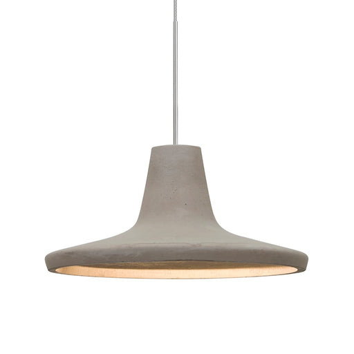 Besa Lighting Modus 1 Light LED Pendant, Satin Nickel/Tan - 1XT-MODUSTN-LED-SN