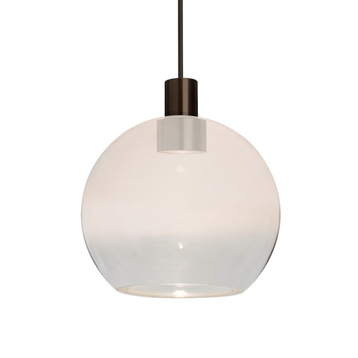 Besa Lighting Newton 6 1LT LED Cord Pendant, BZ/WH/Clear - 1XT-NEWTON6WC-LED-BR