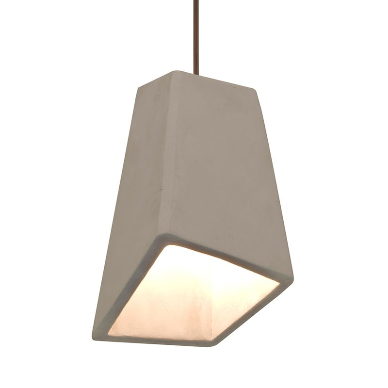 Besa Lighting Skip 4in 1-Light LED Pendant | Industrial Bronze and Tan Concrete | Kitchen Island & Dining Room | Model 1XT-SKIPTN-LED-BR