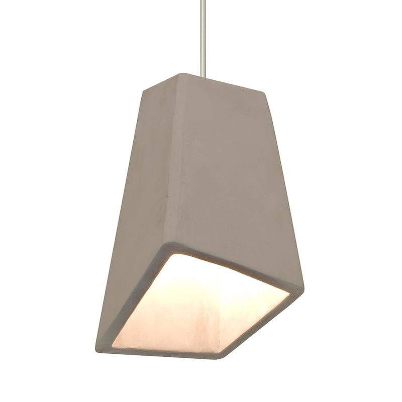 Besa Skip 4in 1-Light Pendant | Industrial Satin Nickel and Tan Concrete | Kitchen Island & Dining Room | 4 x 4 x 6 in | Model 1XT-SKIPTN-LED-SN