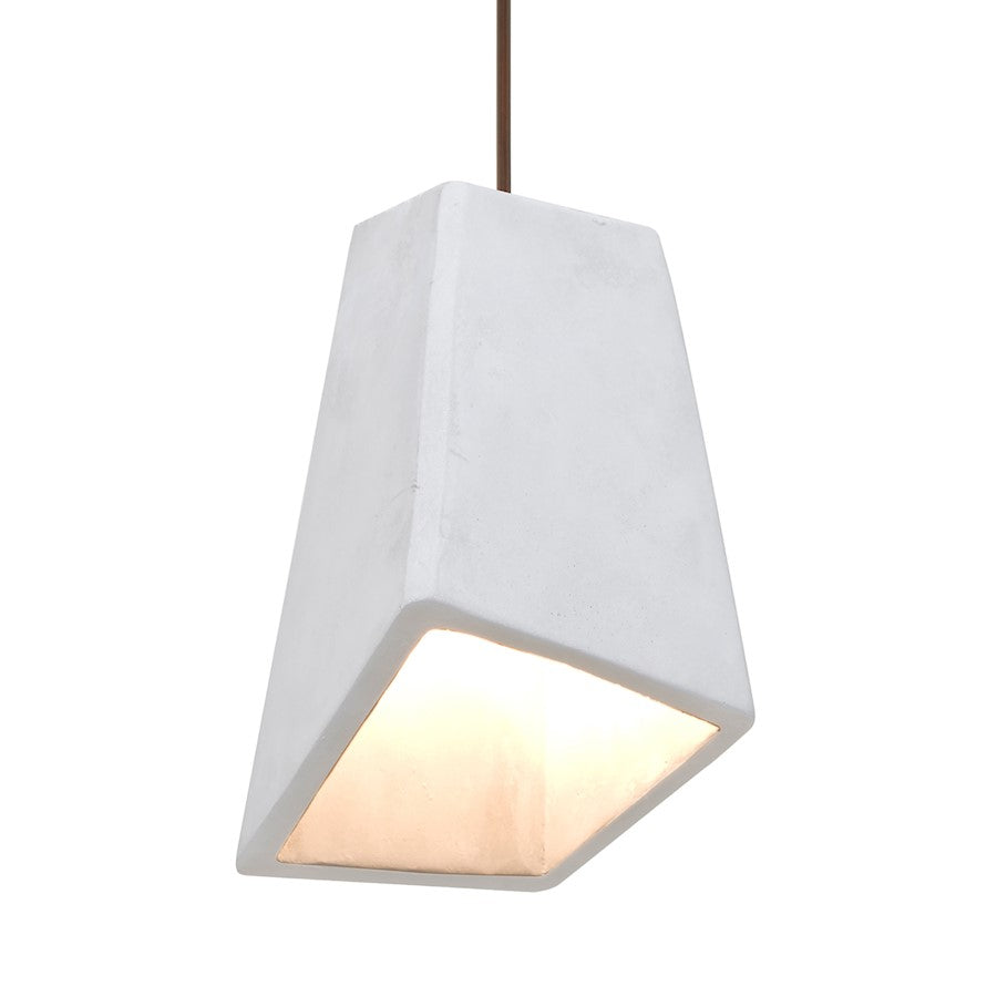 Besa Lighting Skip 1 Light LED Pendant, Bronze/White - 1XT-SKIPWH-LED-BR