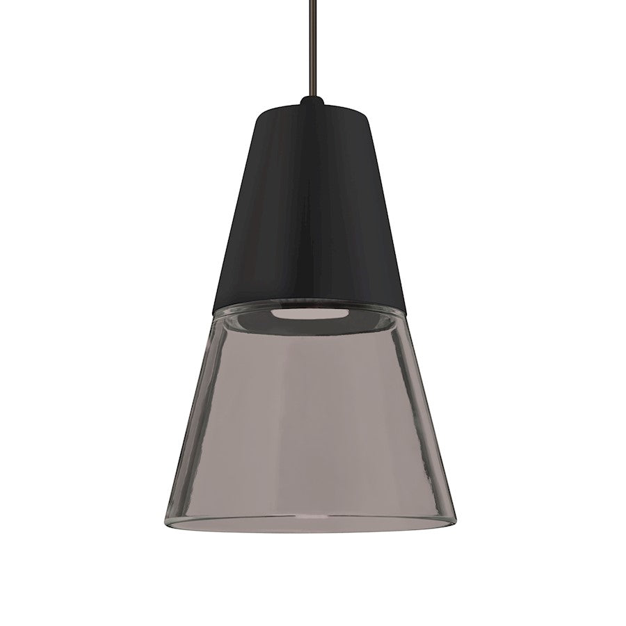 Besa Lighting Timo 1LT LED Cord Pendant, Bronze/Gray/Black - 1XT-TIMO6BS-LED-BR