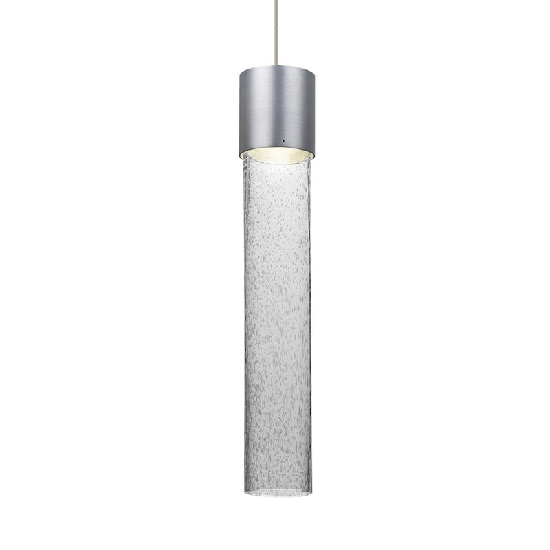 Besa Lighting Wanda 12in 1-Light LED Pendant | Transitional Satin Nickel and Clear Glass | Kitchen Island & Dining Room | Model 1XT-WAND12CL-LED-SN