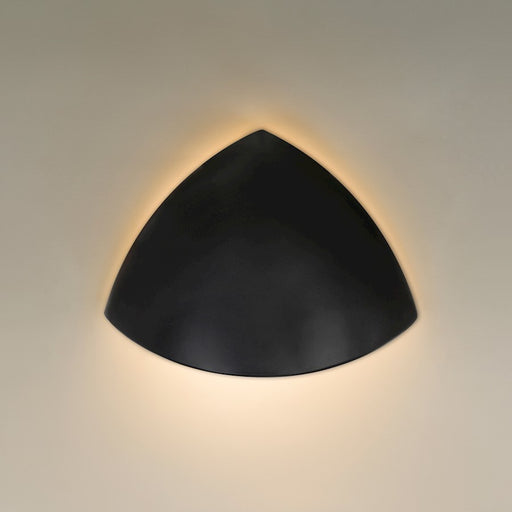 Besa Lighting Cirrus 1-Light Outdoor Sconce | Modern Black and Clear Glass | Covered Patio & Entryway | 12.75 x 10 in | Model 2971BK
