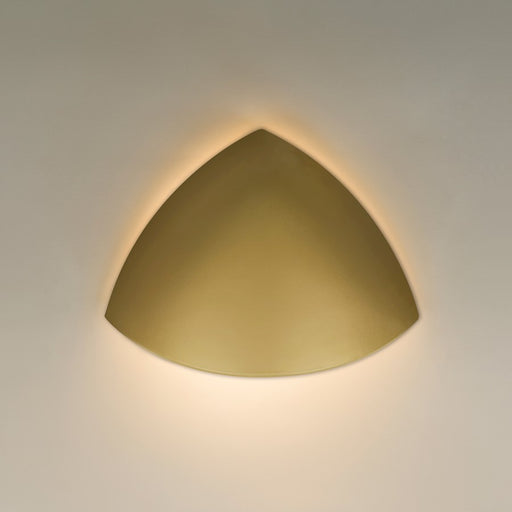 Besa Lighting Cirrus 12.75in 1-Light Outdoor Sconce | Modern Gold Glass | Covered Patios & Entryways | 4 x 12.75 x 10 in | Model 2971GD