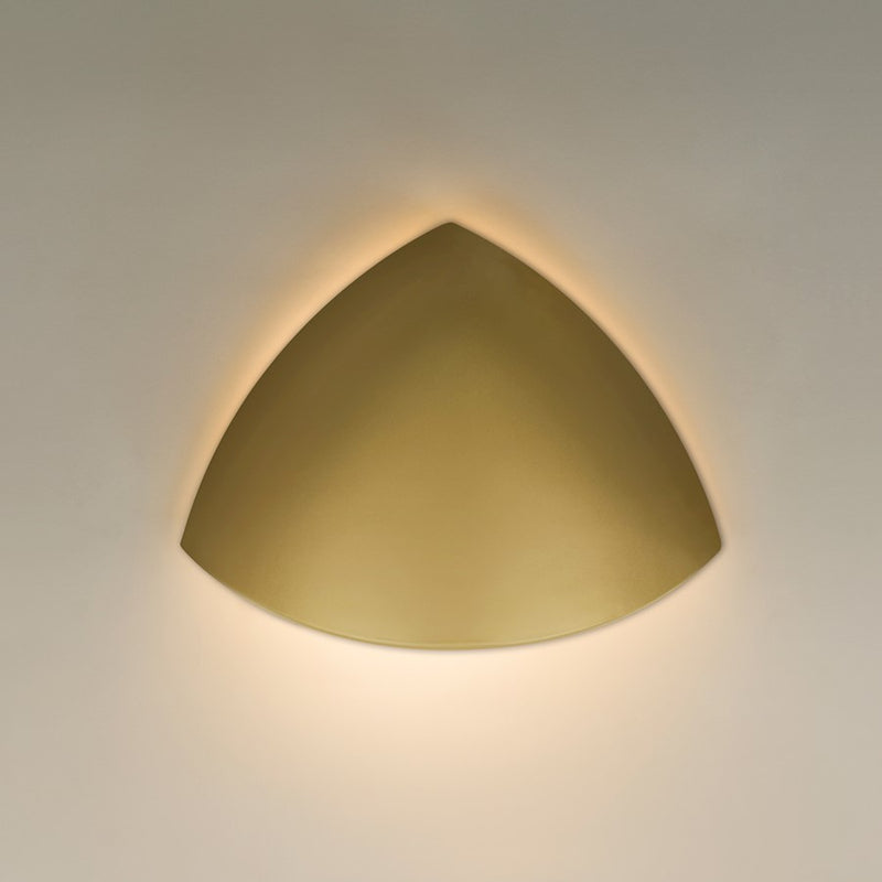 Besa Lighting Cirrus 12.75in 1-Light LED Outdoor Sconce | Modern Gold Glass | Covered Patios & Entryways | 4 x 12.75 x 10 in | Model 2971GD-LED