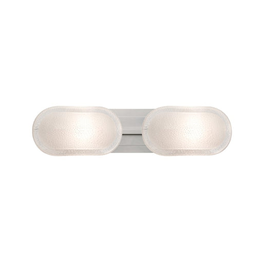 Besa Lighting Cabo 22in 2-Light Vanity | Contemporary Satin Nickel and White Glass | Bathroom Vanity | 5.5 x 22 x 5.1 in | Model 2WT-962759-SN