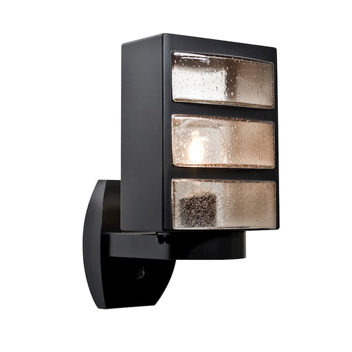 Besa Lighting Costaluz 3513 12in 1-Light Outdoor Sconce | Contemporary Gray Glass | Outdoor Wall Light | 7.85 x 6.25 x 12.25 in | Model 351358-WALL