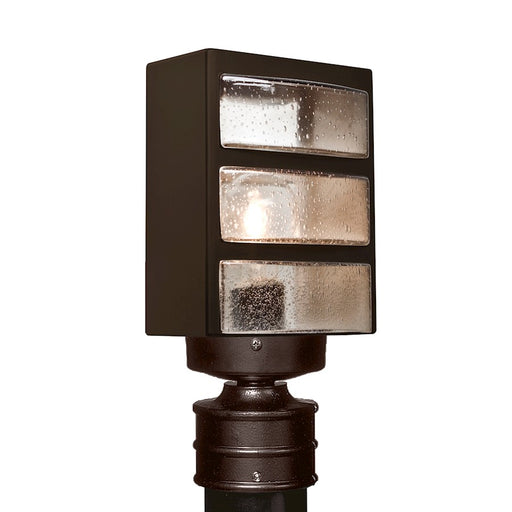 Besa Lighting Costaluz 3513 1-Light Post Light | Contemporary Gray Glass and Aluminum | Outdoor Path & Garden | 6 x 4 x 13 in | Model 351399-POST