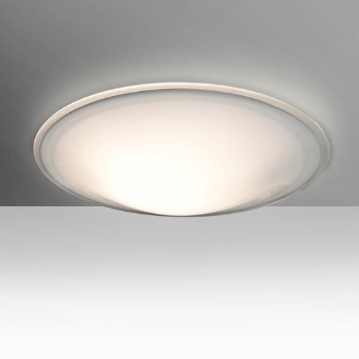Besa Lighting Luma Slim 18 3-Light Flush Mount | Contemporary Clear Glass and Aluminum | Hallway & Bedroom | 17 x 17 x 4 in | Model 3CS-909739