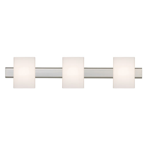 Besa Lighting Tito 22in 3-Light Bathroom Vanity | Contemporary Satin Nickel and White Opal Glass | Bathroom & Powder Room | Model 3SW-TITO07-SN