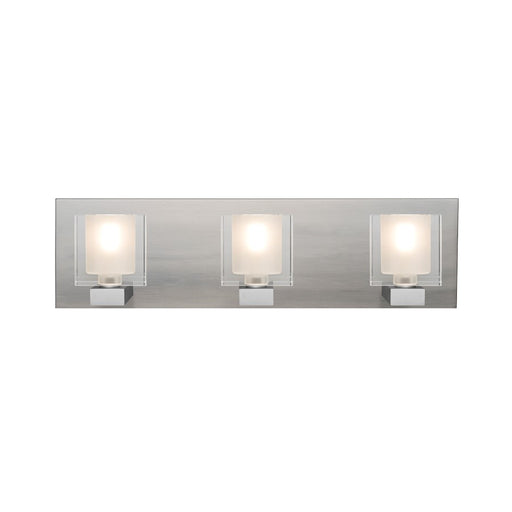 Besa Lighting Bolo 3-Light Bathroom Vanity | Modern Satin Nickel and Clear Crystal | Bathroom & Powder Room | 22 x 4.62 x 5.9 in | Model 3WF-BOLOFR-SN
