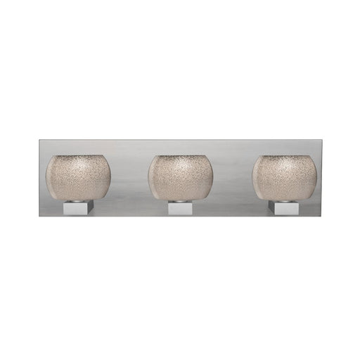 Besa Lighting Keno 22in 3-Light Bathroom Vanity | Contemporary Satin Nickel and Gray Glass | Bathroom Vanity | 22 x 5 x 5.9 in | Model 3WF-KENOSM-SN