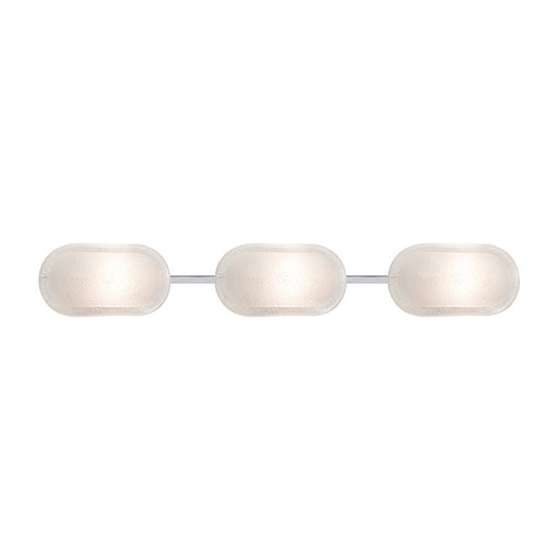 Besa Lighting Cabo 35in 3-Light LED Bathroom Vanity | Contemporary Chrome and White Glass | Bathroom & Powder Room | Model 3WT-962759-LED-CR