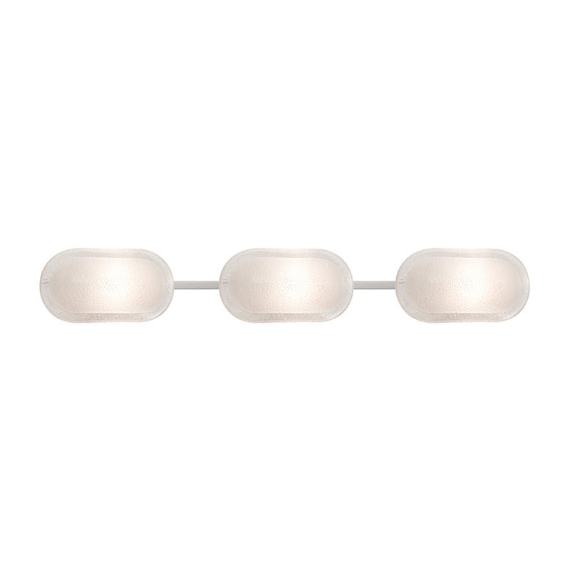 Besa Lighting Cabo 35in 3-Light LED Bathroom Vanity | Contemporary Satin Nickel and White Glass | Bathroom & Powder Room | Model 3WT-962759-LED-SN