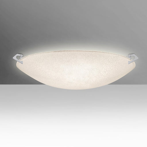 Besa Lighting Sonya 20 20in 3-Light LED Flush Mount | Contemporary Satin Nickel and Crystal Glass | Bedroom & Hallway | Model 8419GL-LED-SN