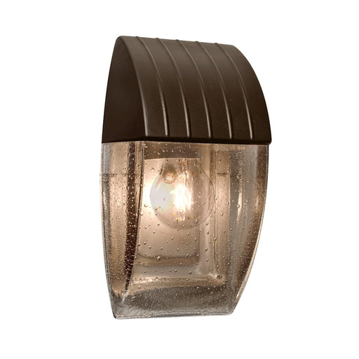Besa Lighting Aqua 10in 1-Light Outdoor Sconce | Transitional Bronze and Smoke Bubble Glass | Covered Patio & Entryway | Model AQUACP-SM-EDIL-BR