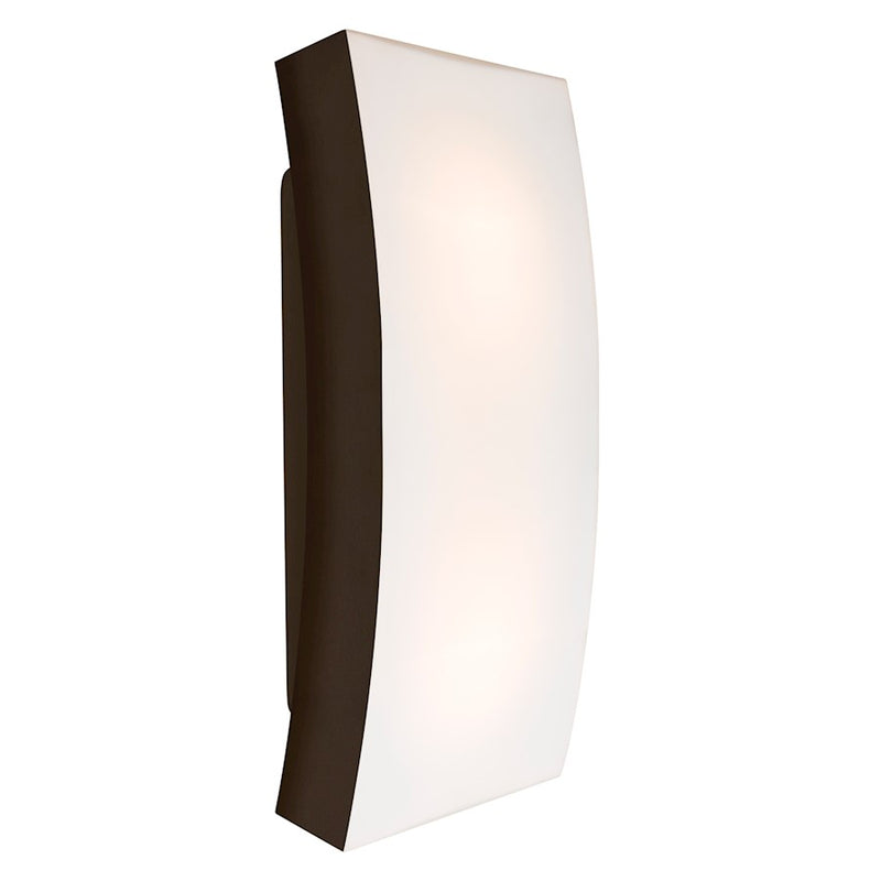 Besa Lighting Billow 15 15in 2-Light Outdoor Sconce | Contemporary Bronze and White Glass | Entryway & Covered Patio | Model BILLOW15-BR