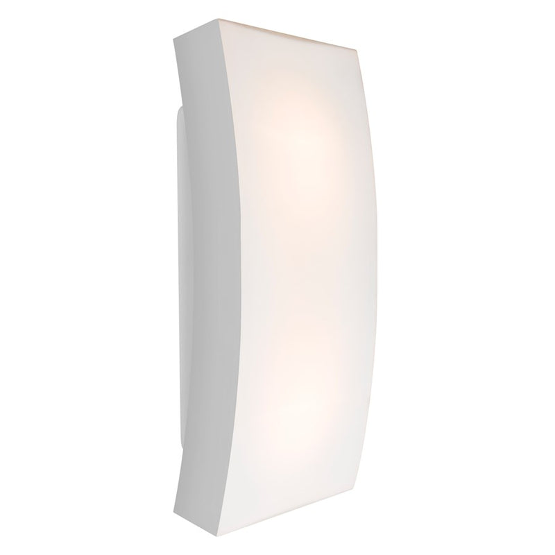 Besa Lighting Billow 15 2-Light Outdoor Sconce | Contemporary Silver and White Glass | Covered Patio & Entryway | Model BILLOW15-SL