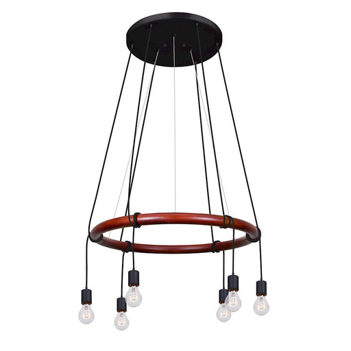 Besa Lighting Cirque 6 Light Pendant, Black - CIRQUE-120V-BK