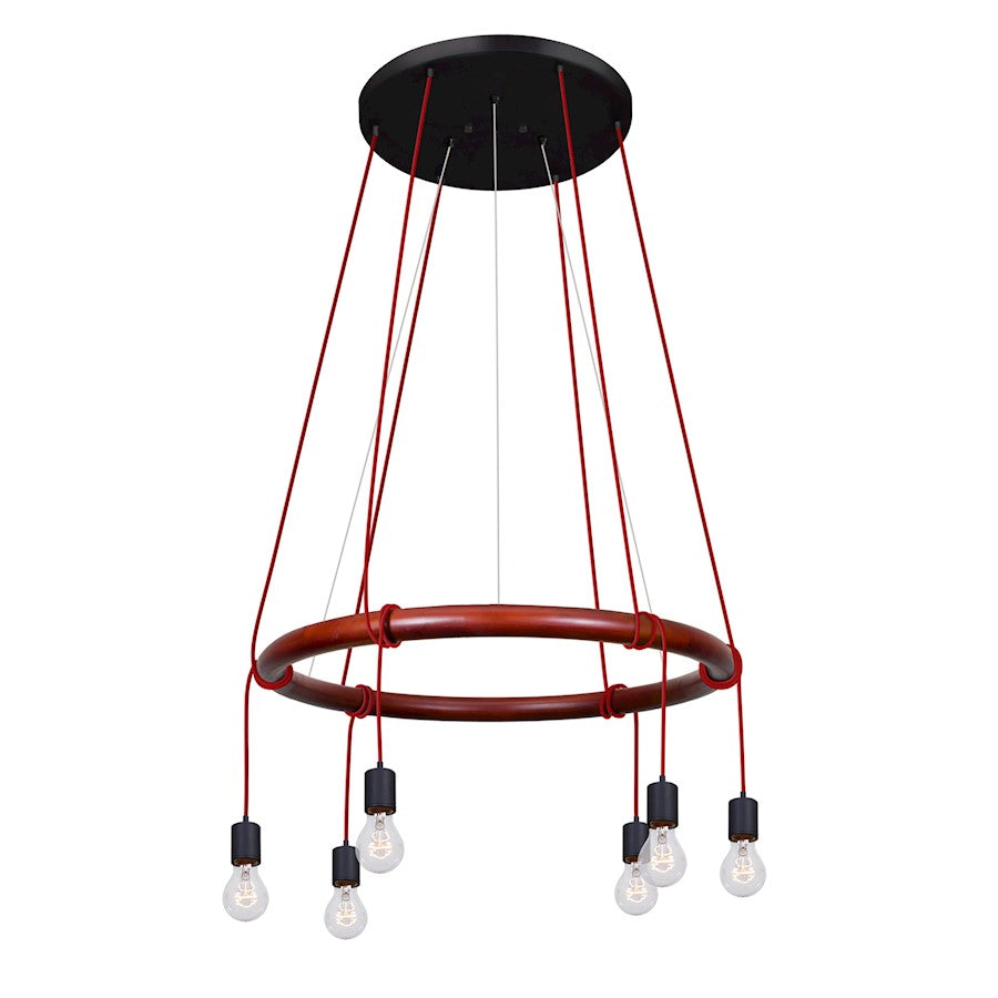 Besa Lighting Cirque 6 Light Pendant, RD - CIRQUE-120V-RD