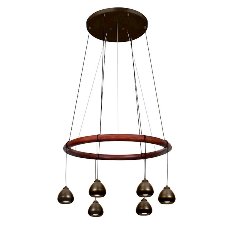 Besa Lighting Cirque 6 Light Pendant, Bronze