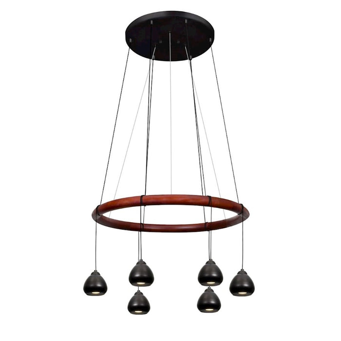 Besa Lighting Cirque 6 Light LED Pendant, Black - CIRQUE-12V-LED-BK