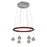 Besa Lighting Cirque 6 Light Pendant, Satin Nickel/ - CIRQUE-12V-SN