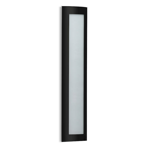 Besa Lighting Expo 38 1-Light LED Outdoor Sconce | Contemporary Matte Black and White Acrylic | Entryway & Patio | Model EXPO38-WA-LED-BK