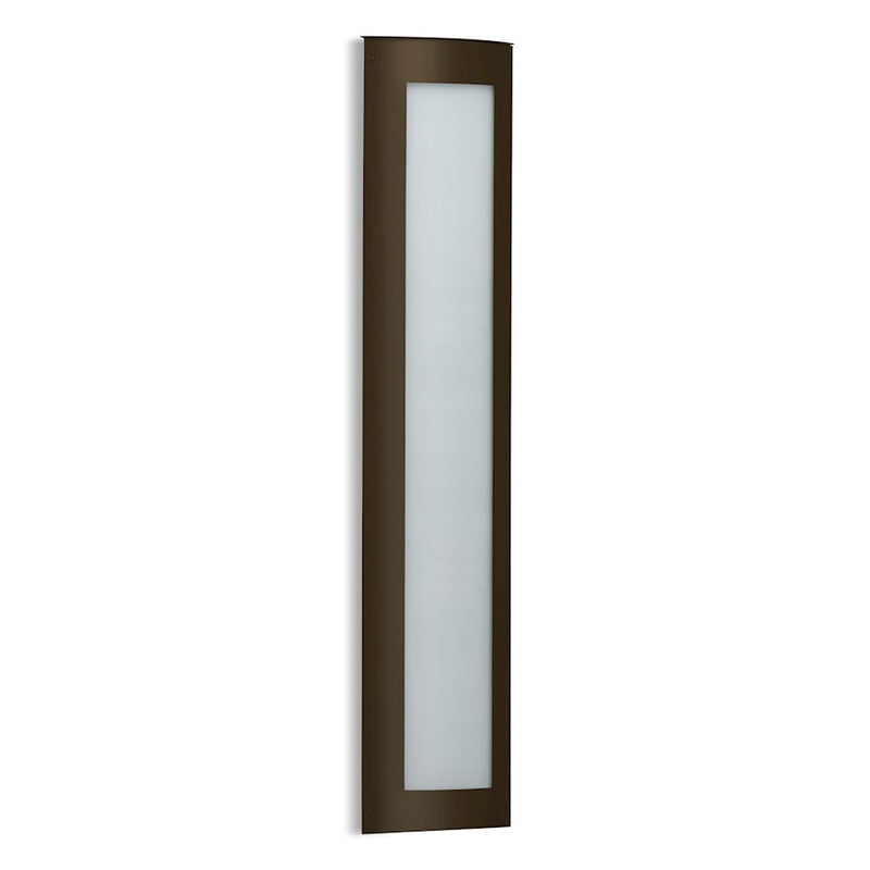 Besa Lighting Expo 38 1-Light LED Outdoor Sconce | Contemporary Bronze and White Acrylic | Entryway & Patio | 8 x 3 x 38 in | Model EXPO38-WA-LED-BR