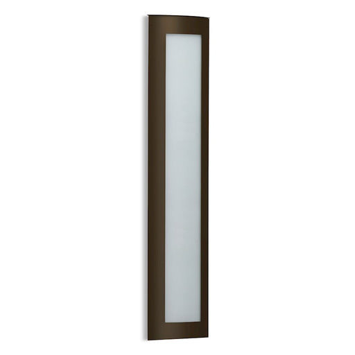 Besa Lighting Expo 38 1-Light LED Outdoor Sconce | Contemporary Bronze and White Acrylic | Entryway & Patio | 8 x 3 x 38 in | Model EXPO38-WA-LED-BR
