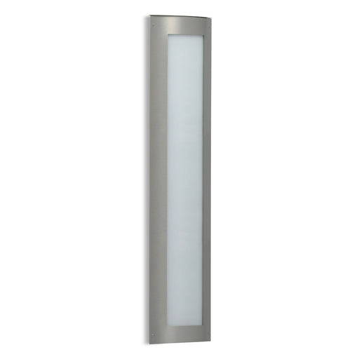 Besa Lighting Expo 38 1-Light LED Outdoor Sconce | Contemporary Silver and White Acrylic | Entryway & Patio | 8 x 3 x 38 in | Model EXPO38-WA-LED-SL