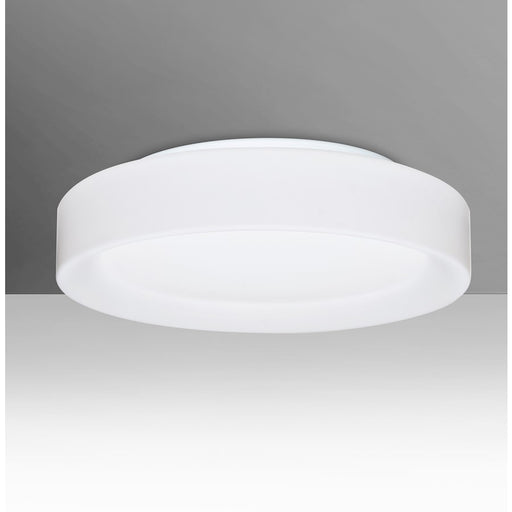 Besa Lighting Pella 16in 1-Light LED Flush Mount | Contemporary White Opal Glass | Bedroom & Living Room | Model PELLA1607C-LED