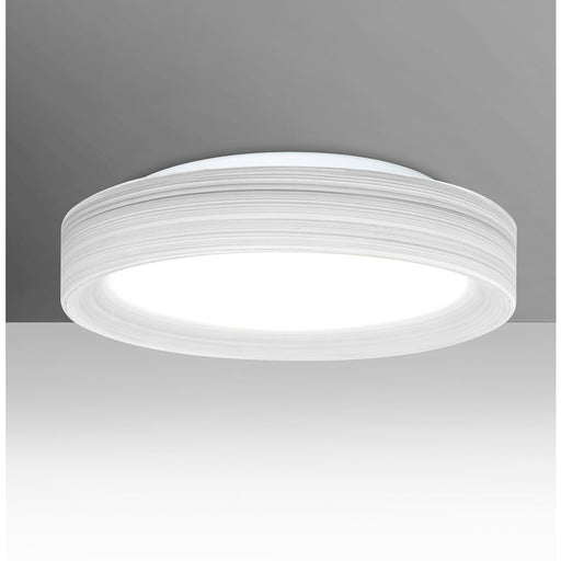 Besa Lighting Pella 16in 1-Light LED Flush Mount | Contemporary White and Chalk Glass | Bedroom & Hallway | Model PELLA16KRC-LED
