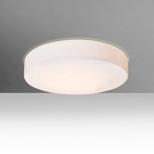 Besa Lighting Pride 14 14in 1-Light LED Flush Mount | Modern White and White Glass | Bedroom & Hallway Ceiling Light | Model PRIDE1407C-LED