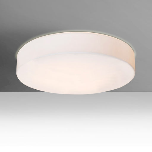 Besa Lighting Pride 17 1-Light LED Flush Mount | Modern White Opal Glass | Hallway & Bedroom Ceiling Light | Model PRIDE1707C-LED