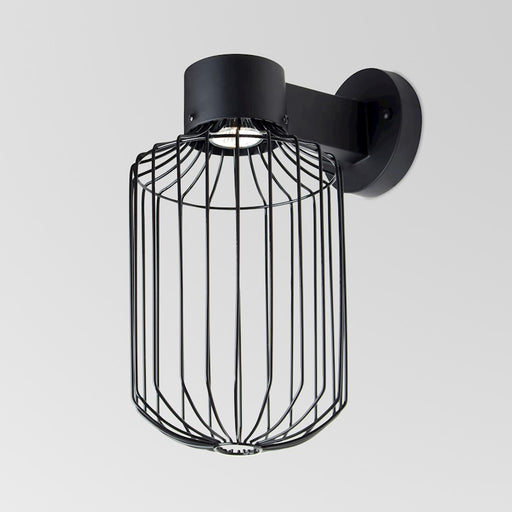 Besa Lighting Sultana 15in 1-Light LED Outdoor Cylinder Sconce | Rustic Black and Black Metal | Covered Patio | Model SULTANA-C-WALL-LED-BK