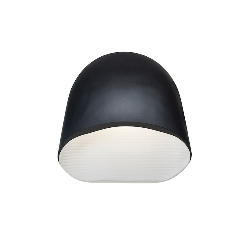 Besa Lighting Toro 1-Light LED Wall Sconce | Contemporary Black Glass | Indoor & Outdoor Wall Light | 10 x 2 x 10 in | Model TOROBK-LED